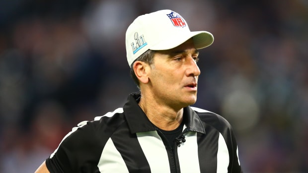 Referee Gene Steratore before the Eagles' 41-33 win over the Patriots in Super Bowl LII on Feb. 4, 2018.